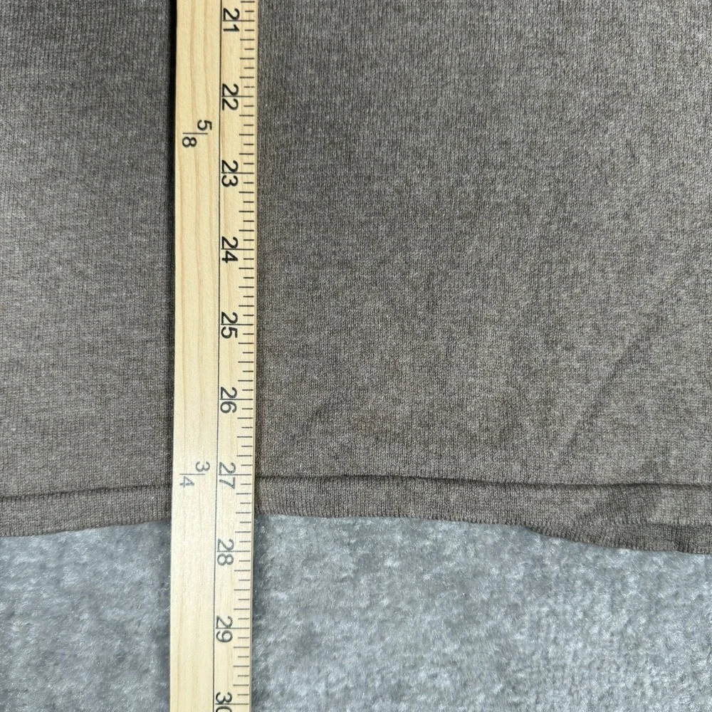The North Face Sweater Men's Large Brown Wool Blend 1/4 Zip Long Sleeve‎